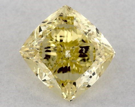 GIA 0.41 Carat Fancy Intense Yellow-SI2 Cushion Modified Cut Diamond